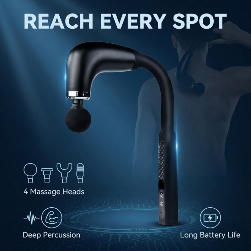 Scalp Massager Electric - Pistol Pijat Otot Elektrik dengan 4