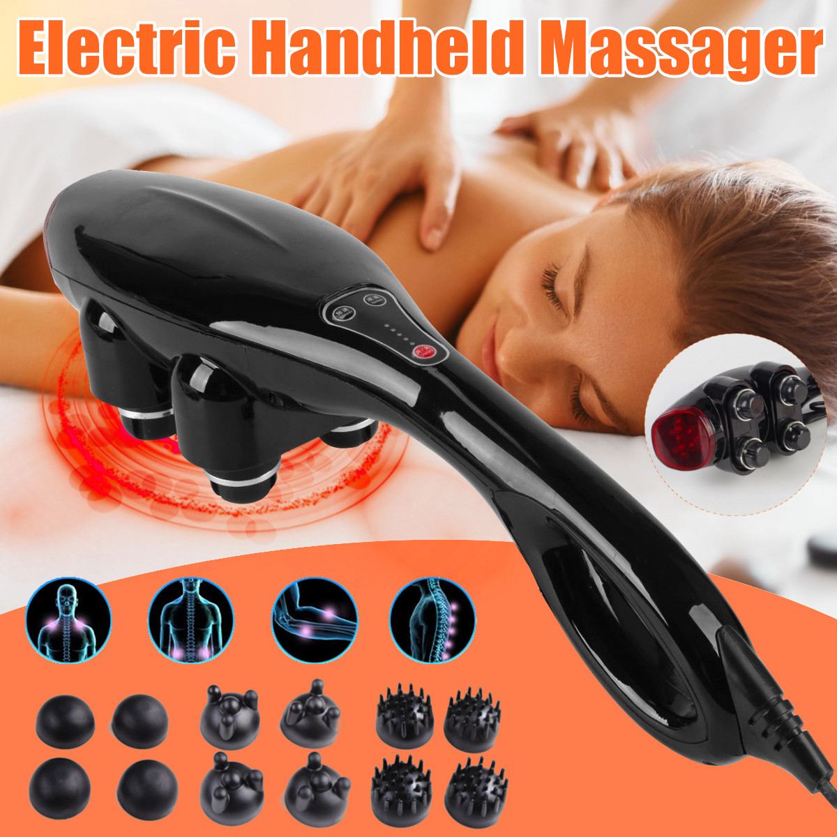 Scalp Massager Electric - Empat Kepala Kuat Multifungsi Kuat Raja