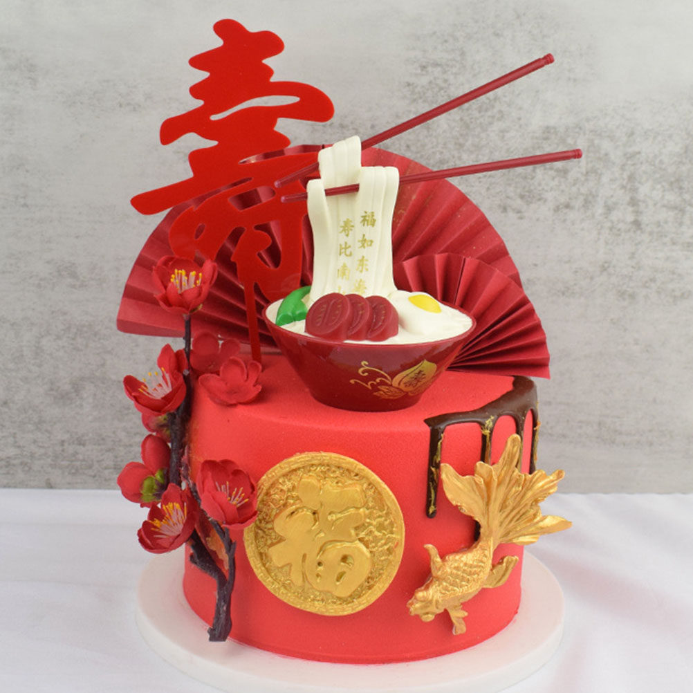 Longevity Health & Wellness Hotel Adults Only - 3Pcs Hiasan Kue Mie Panjang Umur