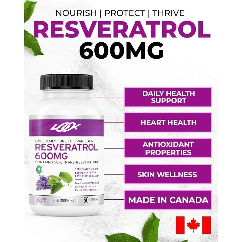 Longevity Health & Wellness Hotel Adults Only - Kapsul Suplemen Resveratrol Aktif 600mg -