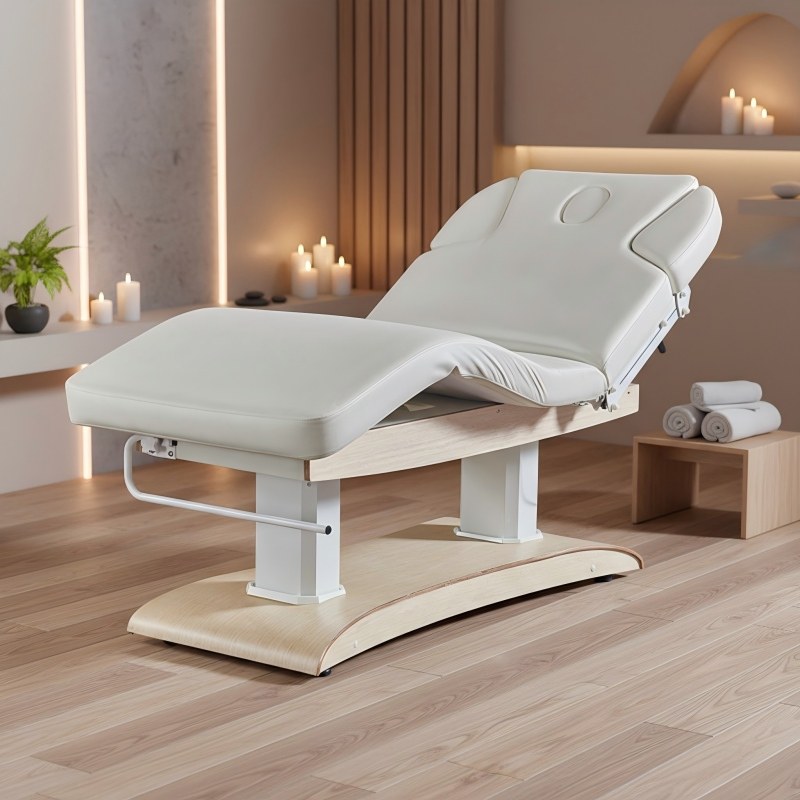 Health Wellness Center - Meja Pijat Elektrik dengan Alas Kayu
