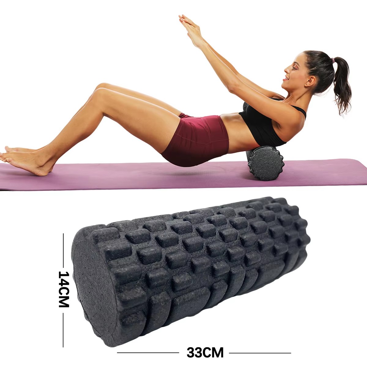30/33Cm Rol Busa Kebugaran Rol - Foam Roller Trigger Point ulasan dan harga