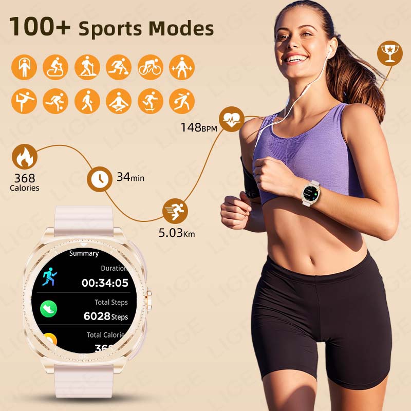 LIGE 2 In 1 TWS Headset Smart  - Health Wellness Trends 2026 ulasan dan harga
